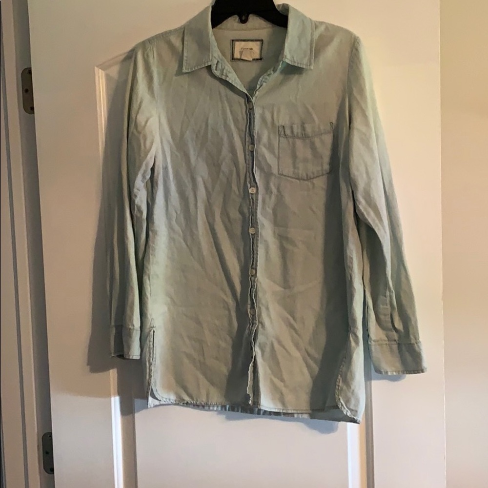 denim button down shirt